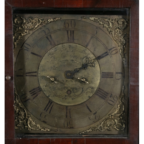 41 - AN IRISH GEORGE III MAHOGANY CASED LONG CASE CLOCK BY JOHN LYDON,  the simple architectural hood, co... 