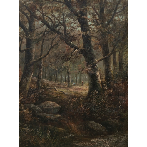 45 - JOSEPH THORS (1835 - 1920)  Woodland Scene Signed Oil on canvas, 60 x 43.5cm