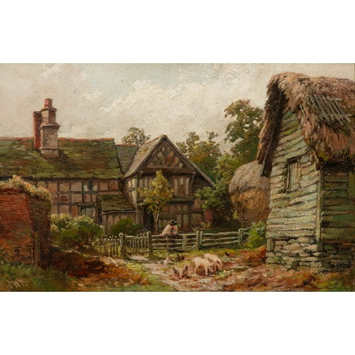 48 - SAMUEL HENRY BAKER (1824-1909)  Farm House, Herefordshire Oil on board, 19.5 x 30cm