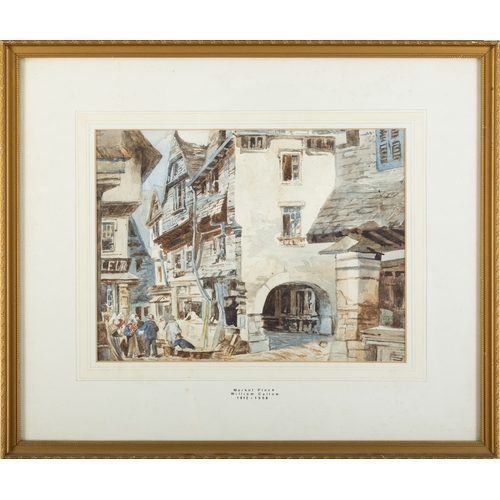 62 - WILLIAM CALLOW (1812-1908)  Market Place  Watercolour, 19.5 x 24.5cm