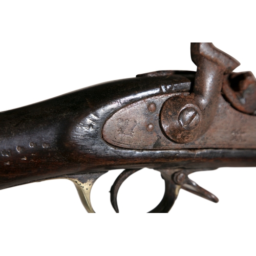 74 - AN EAST INDIA COMPANY PATTERN PERCUSSION ACTION ENFIELD MUSKET MID-19TH CENTURY,   with infantry mar... 