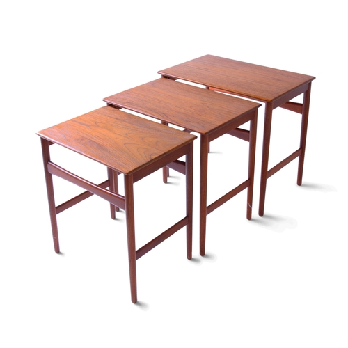 105 - HANS WEGNER (1914 - 2007)  A teak trio nest of tables by Hans Wegner for Andreas Tuck. Denmark, c.19... 