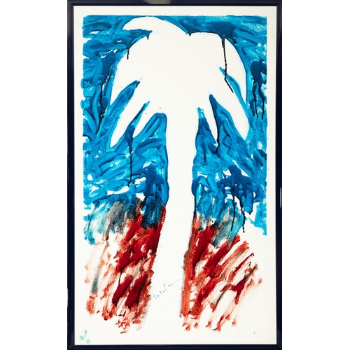 11 - MARIO SCHIFANO (1934 - 1998)  'Palma' (Palm) Enamel on canvas, 99 x 59cm Signed 'Schifano'     Mario... 