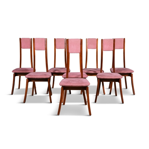 130 - ANGELO MANGIAROTTI (1921 - 2012)  A set of 8 dining chairs by Angelo Mangiarotti. c.1960. 49 x 49 x ... 