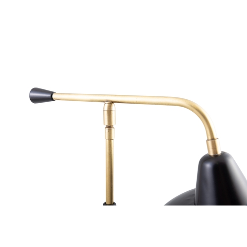 178 - LAMP  A brass and enamel desk lamp. Italy, c.1960. 36cm(h)