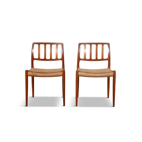 38 - NIELS OTTO MOLLER (1920 - 1982)  A set of six cane work dining chairs by Niels Otto Møller. Denmark,... 