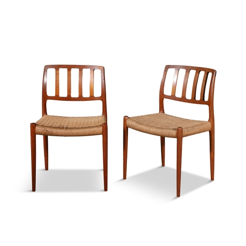 38 - NIELS OTTO MOLLER (1920 - 1982)  A set of six cane work dining chairs by Niels Otto Møller. Denmark,... 