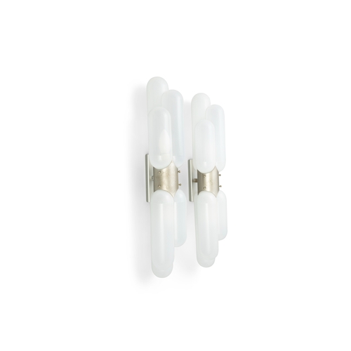 42 - CARLO NASON (B.1935)  A pair of Torpedo glass wall sconces by Carlo Nason for Mazzega. Italy. c.1970... 