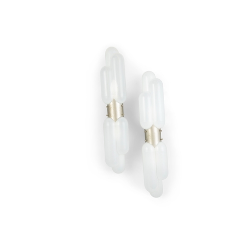 42 - CARLO NASON (B.1935)  A pair of Torpedo glass wall sconces by Carlo Nason for Mazzega. Italy. c.1970... 