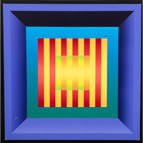 45 - FRANCIS TANSEY (B.1959)  Complementary Saturation II Acrylic on canvas, 60.9 x 60.9cm  Signed; signe... 