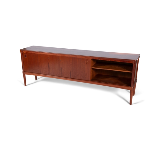 51 - BRAMIN  A teak sideboard by Bramin. Four drawers and two sliding doors. With maker's stamp. Denmark,... 