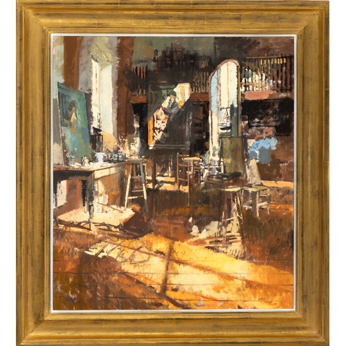 52 - PETER KUHFELD (B.1952)  The Cornish Studio (Ken Howard) Oil on canvas, 65 x 58cm  Signed  Provenance... 