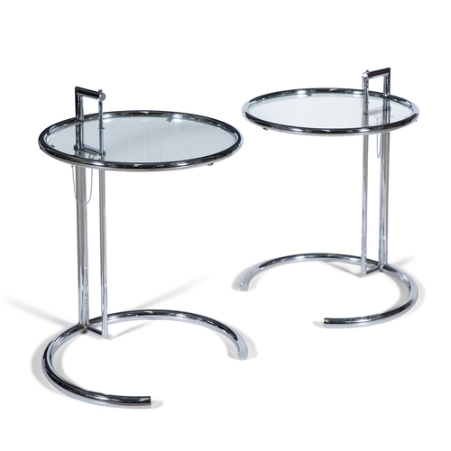 67 - EILEEN GRAY (1878 - 1976)  A pair of adjustable E1027 side tables by Eileen Gray for Classicon. With... 