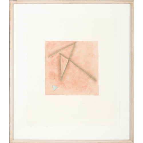 71 - FELIM EGAN (1952 - 2020)  Pink Triangle Study Watercolour, 45.7 x 38cm  Signed and dated 1991