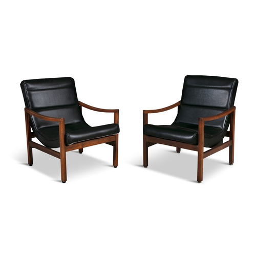 77 - CRANNAC  A pair of Scoop Chairs by Crannac. Ireland, c.1960. 55.5 x 70 x 76cm(h); seat - 41cm(h)