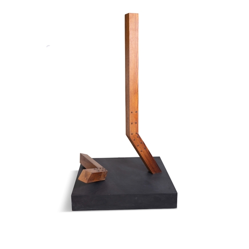 81 - MICHAEL WARREN (B.1950)  Untitled (Maquette) Wood, 80 x 80 x 145cm(h)