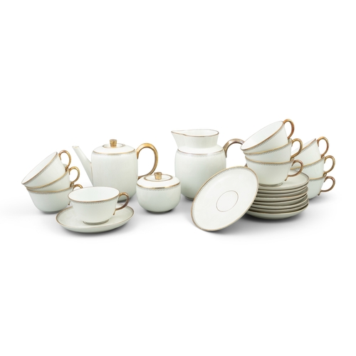 93 - RICHARD GINORI  A porcelain coffee set by Richard Ginori, with 10 coffee cups and saucers, coffee po... 