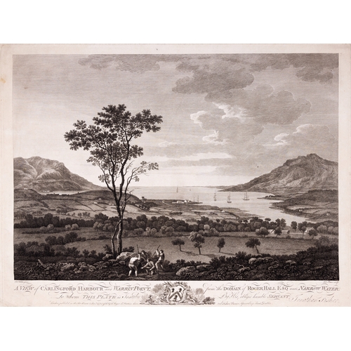 1 - AFTER JONATHAN FISHER (1740-1809)  A View of Carlingford Harbour and Warren Point from the domain of... 