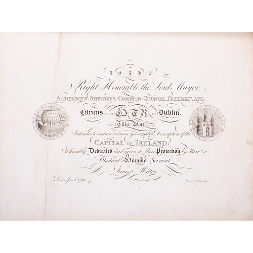 25 - JAMES MALTON (1761-1803) A PICTURESQUE AND DESCRIPTIVE VIEW OF THE CITY OF DUBLIN  In a series of th... 