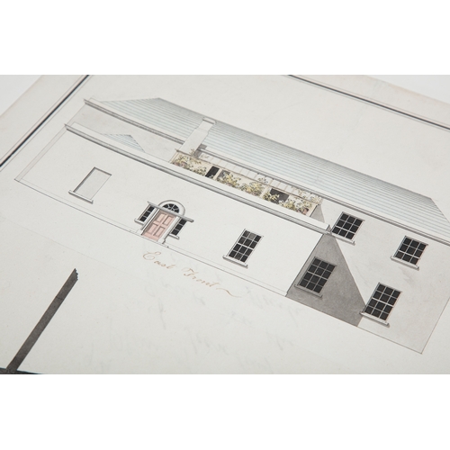 27 - ATTRIBUTED TO THOMAS PENRONE (1741-1792)  Two architectural drawings depicting (1) Ground Plan of th... 