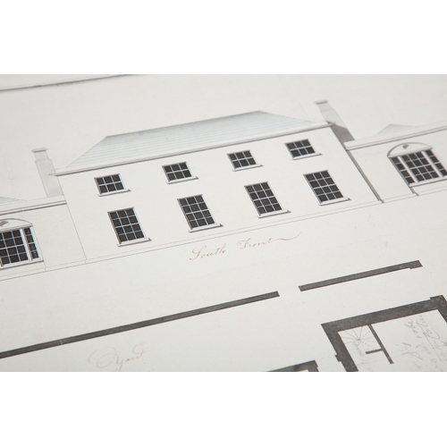 27 - ATTRIBUTED TO THOMAS PENRONE (1741-1792)  Two architectural drawings depicting (1) Ground Plan of th... 