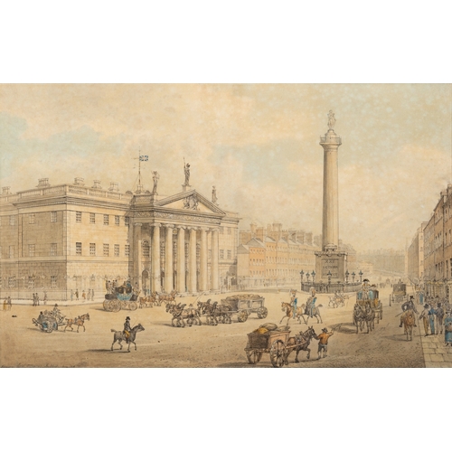 38 - SAMUEL FREDERICK BROCAS (1792-1847)  The General Post Office, Dublin  Signed, inscribed and dated 18... 
