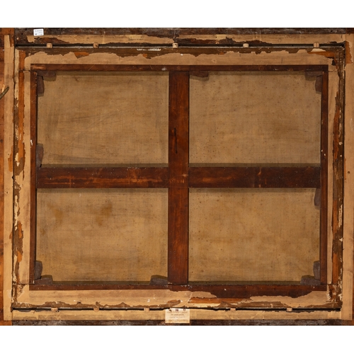 45 - GEORGE BARRET (1732 -1784)  Classical River Landscape with Travellers and a White Horse  Oil on canv... 