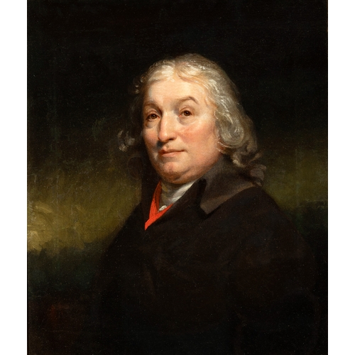 54 - WILLIAM CUMING PRHA (1769 - 1852)  A Pair, Half Length Portraits of the Artist's Parents  Oil on can... 