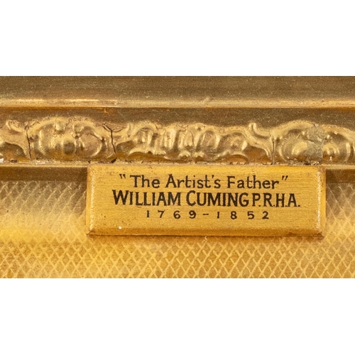 54 - WILLIAM CUMING PRHA (1769 - 1852)  A Pair, Half Length Portraits of the Artist's Parents  Oil on can... 