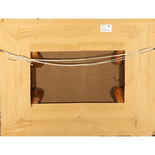 57 - JERMIAH HODGEES MULCAHY RHA (1804-1889) Animated River Landscape, Mountains Beyond Signed on the tre... 