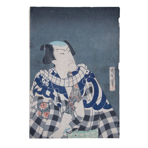 46 - A GROUP OF THREE PRINTS  UTAGAWA KUNISADA (1786-1865)  Edo period (1603-1868), circa 1865 Polychrome... 