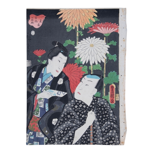 51 - A GROUP OF THREE PRINTS  TWO PRINTS BY UTAGAWA KUNISADA I (Toyokuni III) (1786–1864) Utagawa Hiroshi... 