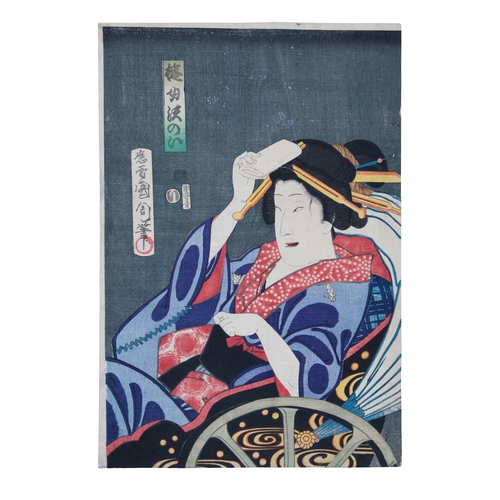 51 - A GROUP OF THREE PRINTS  TWO PRINTS BY UTAGAWA KUNISADA I (Toyokuni III) (1786–1864) Utagawa Hiroshi... 