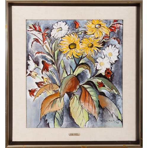 10 - Ralph Cusack (1912 - 1965)  A Flower Piece  Oil on canvas, 50.8 x 45cm (20 x 17¾'') Signed and dated... 