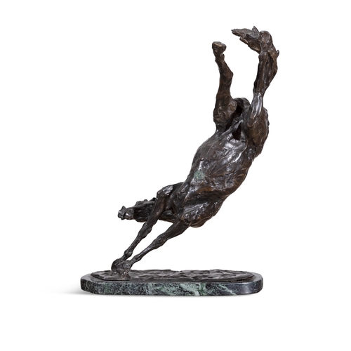 105 - James Osborne (1940-1992)  Horse Falling  Bronze, 30 x 43cm (h) (11 x 16¾'') Signed and numbered 3/1... 