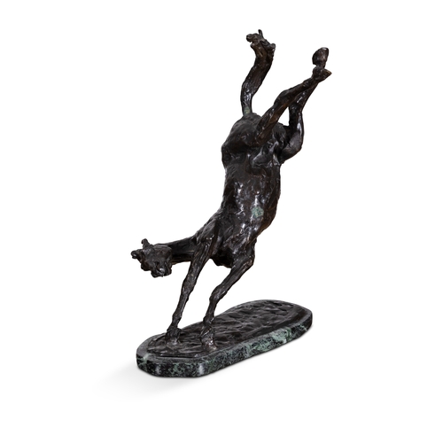 105 - James Osborne (1940-1992)  Horse Falling  Bronze, 30 x 43cm (h) (11 x 16¾'') Signed and numbered 3/1... 