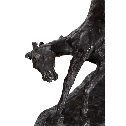 105 - James Osborne (1940-1992)  Horse Falling  Bronze, 30 x 43cm (h) (11 x 16¾'') Signed and numbered 3/1... 