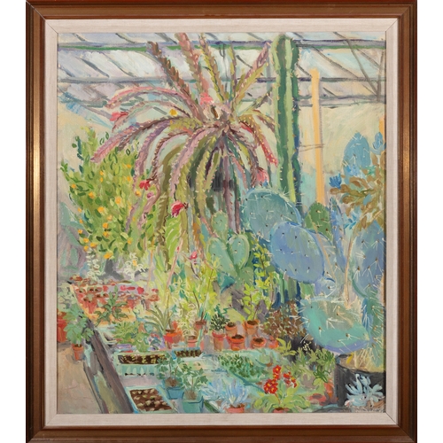 107 - Philippa Bayliss (Nee Garner) (b.1940)
Flowerpiece, Cacti
Oil on canvas, 76 x 66cm (30 x 26