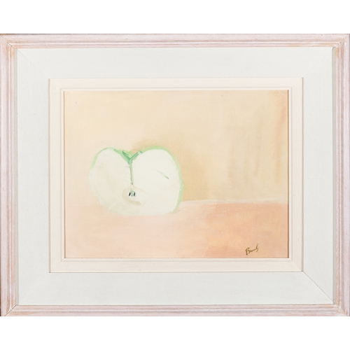 2 - Charles Brady HRHA (1926-1997)  Apple Oil on canvas, 22 x 29.5cm (8½ x 11½'') Signed