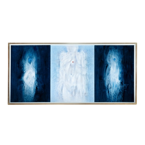 32 - Louis le Brocquy HRHA (1916-2012)  States of Being (2000) Oil on canvas, triptych, 116 x 251cm (45½ ... 