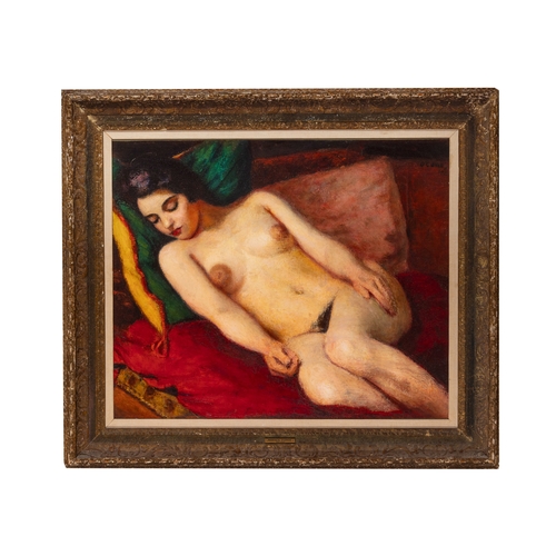 36 - Roderic O'Conor (1860-1940)  Reclining Nude (1921)  Oil on canvas, 72.4 x 91.5cm (28½ x 36)  Signed ... 