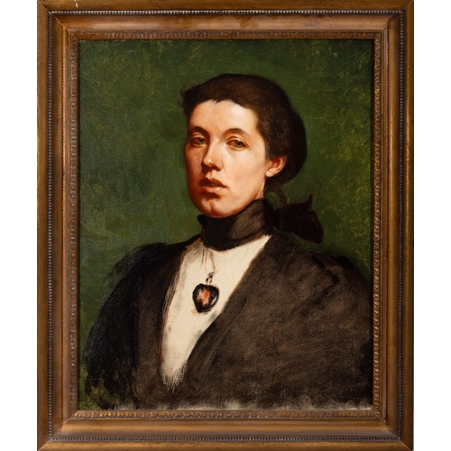 53 - Sarah Cecilia Harrison HRHA (1863 - 1941)  Self- portrait, half length  Oil on canvas, 53 x 43cm (21... 