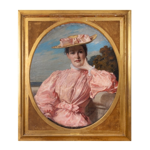 61 - Dermod O'Brien PPRHA (1865-1945)  Portrait of a Lady believed to be Lady Eva Farrer at Cahirmoyle  O... 