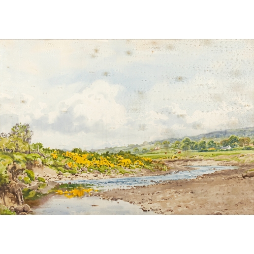 96 - Frank Egginton (1908 - 1990)  The River Swilly, Letterkenny, Co. Donegal Watercolour, 38 x 53.6cm (1... 