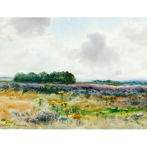 98 - William Percy French (1854-1920)  Bogland Heather Watercolour 21 x 27.5cm (8¼ x 10¾”) Signed and dat... 