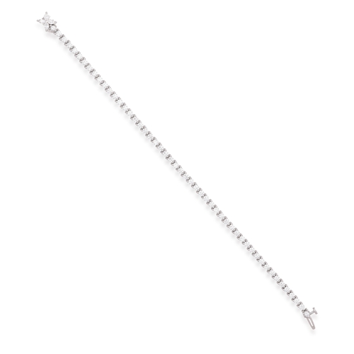 4 - TIFFANY & CO.: A DIAMOND 'TIFFANY VICTORIA' LINE BRACELET, 2008  Composed of a continuous line of br... 