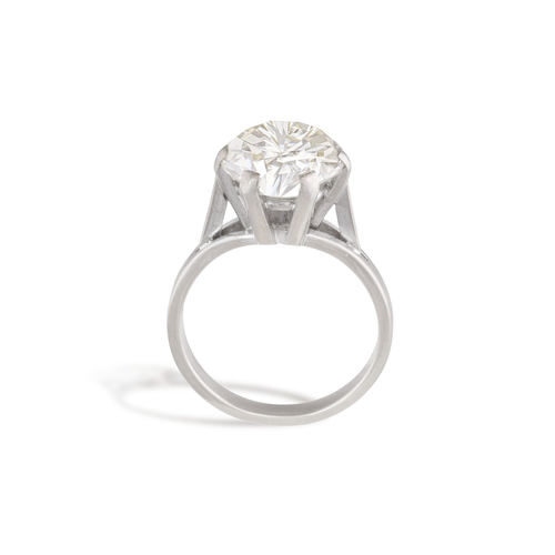 75 - A DIAMOND SINGLE-STONE RING  The brilliant-cut diamond weighing approximately 5.30cts, within a six-... 