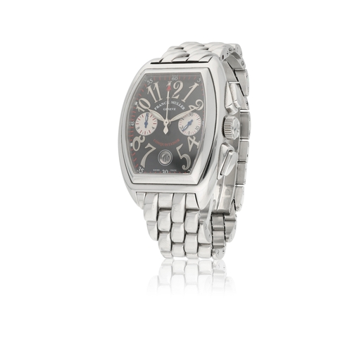 103 - FRANCK MULLER   REF. 8001CC, CONQUISTADOR  A large, stainless steel, self winding chronograph wristw... 