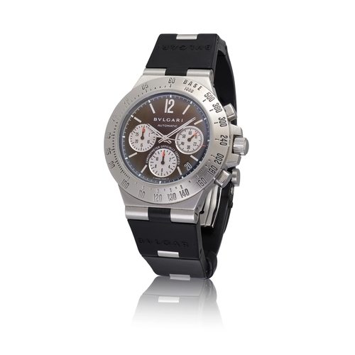 110 - BVLGARI   REF. CH40STA, DIAGONO  A stainless steel self winding chronograph wristwatch with date  Ye... 