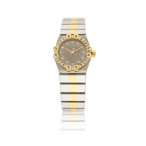 119 - CHOPARD   REF. 8024, St-MORITZ  A two-tone stainless steel 18K Yellow gold and diamond bezel quartz ... 